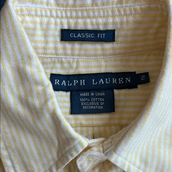 Polo by Ralph Lauren Yellow Striped Women's Top - Picture 3 of 5